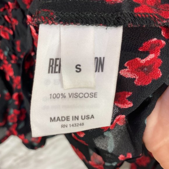 Reformation Farrow Top in Oracle Floral - Size Small - Sheer, Balloon Sleeve - Picture 6 of 8